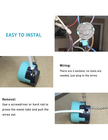 Interruptor de cadena YukiHalu ZE-268S6 3 velocidades 4 cables