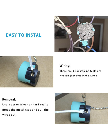 Interruptor de cadena YukiHalu ZE-268S6 3 velocidades 4 cables