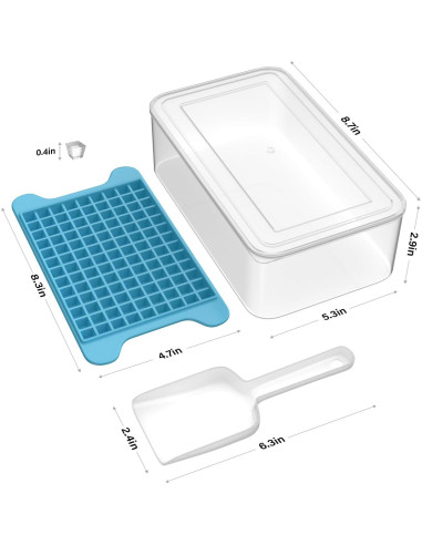 Bandeja de Hielo Mini FDDBI con Contenedor - 117 Cubitos