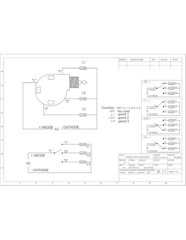 Interruptor de cadena YukiHalu ZE-268S6 3 velocidades 4 cables