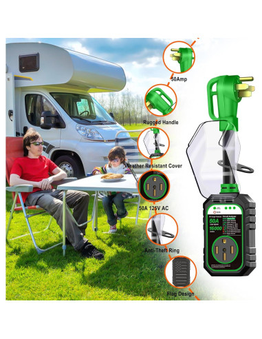 Protector de Sobretensión RV 50A RVRVHOMM 16000J IP68 Verde