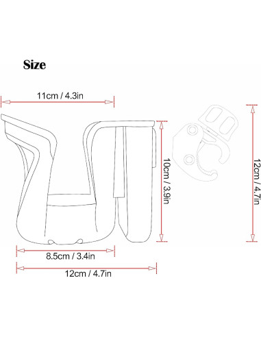 Soporte Universal para Tazas y Teléfono Yziixi - Negro