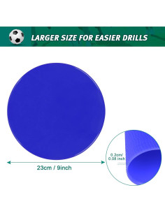 Marcadores de Puntos de Goma Antideslizantes TuXHui 30 cm Azul 12 Pcs 2