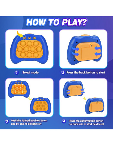 Juego de Burbuja Rápido Vakzovy Azul para Niños 3-12 Años