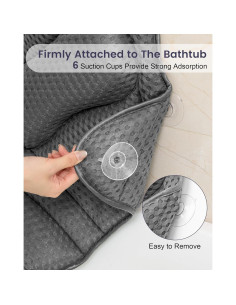 Almohada de Baño MTDLYICE Gris 42x44cm con Ventosas 2