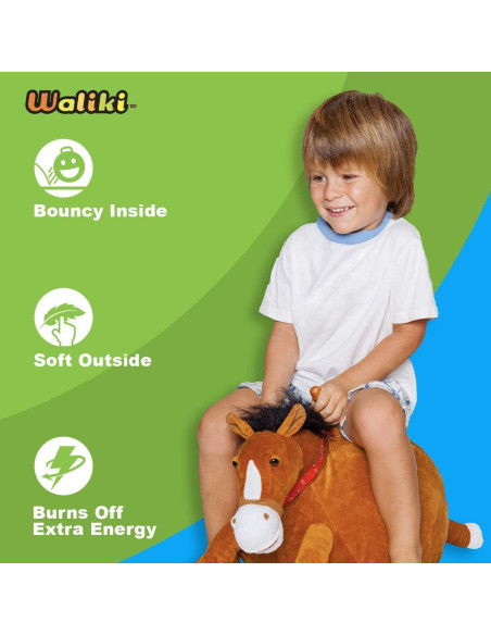 Pelota Saltarina Waliki 43cm para Niños 3-5 años - Caballo