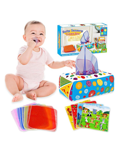 Juguete Sensory Montessori Aiduy Caja de Tejidos 6-12 Meses