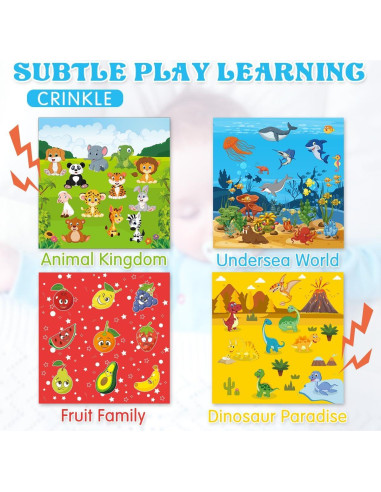 Juguete Sensory Montessori Aiduy Caja de Tejidos 6-12 Meses