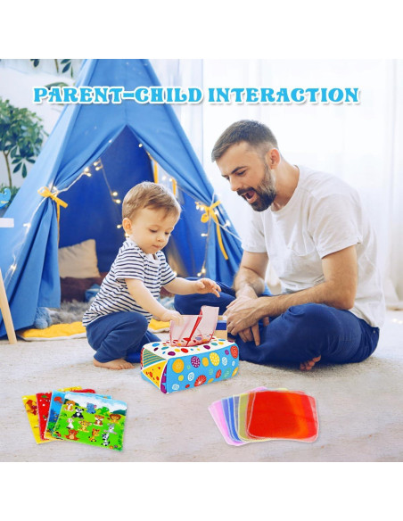 Juguete Sensory Montessori Aiduy Caja de Tejidos 6-12 Meses