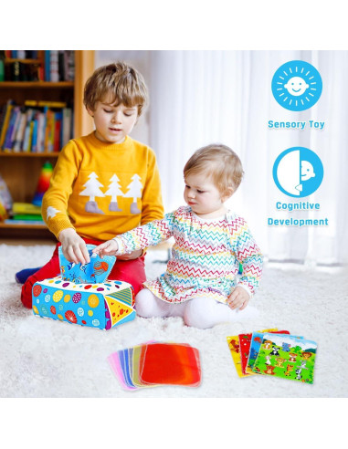 Juguete Sensory Montessori Aiduy Caja de Tejidos 6-12 Meses