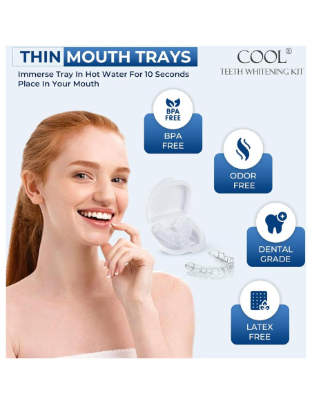 Bandejas Moldables para Blanqueamiento Dental Cool Teeth 6 Piezas