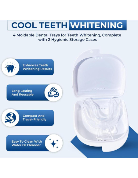 Bandejas Moldables para Blanqueamiento Dental Cool Teeth 6 Piezas