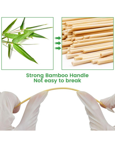 1000 Hisopos de Algodón Puntiagudos PLJ 15.24 cm Biodegradables