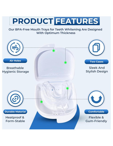 Bandejas Moldables para Blanqueamiento Dental Cool Teeth 6 Piezas