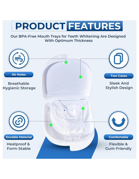 Bandejas Moldables para Blanqueamiento Dental Cool Teeth 6 Piezas
