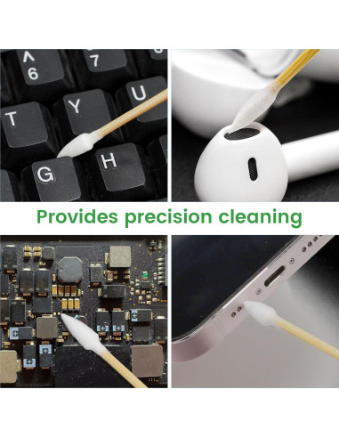 1000 Hisopos de Algodón Puntiagudos PLJ 15.24 cm Biodegradables