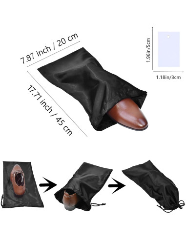 Bolsas para Zapatos de Viaje GONGKANGYUAN - 4 Piezas 45x20 cm