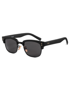 Gafas de Sol Gtand TR90 Retro para Hombres y Mujeres - Marco Negro Mate