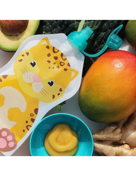 Tapa de Bolsa de Comida ChooMee SoftSip 100% Silicona 2P Aqua