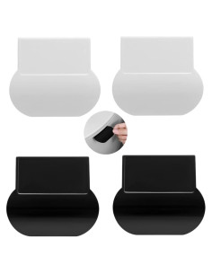 4 Piezas Elevadores de Tapa de Inodoro BRYHZKCM Blanco/Negro