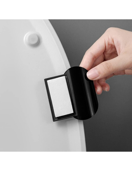 4 Piezas Elevadores de Tapa de Inodoro BRYHZKCM Blanco/Negro