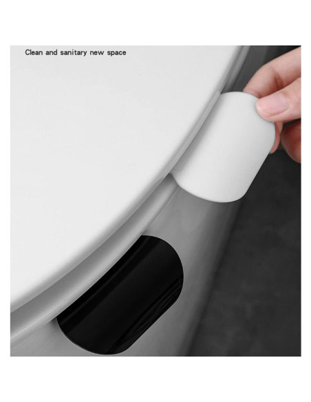 4 Piezas Elevadores de Tapa de Inodoro BRYHZKCM Blanco/Negro