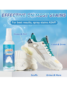 Kit de Limpieza de Zapatos Clennaner 190ml con Cepillo y Paño 2