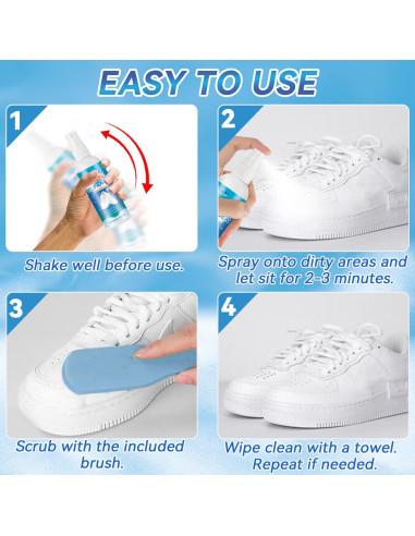 Kit de Limpieza de Zapatos Clennaner 190ml con Cepillo y Paño