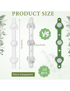 Waydress 10 Pares de Pines Magnéticos para Corsage Transparente 2