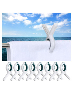Clips para Toallas de Barco Hushee DUN2982 - 8 Piezas Resistentes