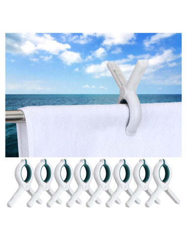 Clips para Toallas de Barco Hushee DUN2982 - 8 Piezas Resistentes