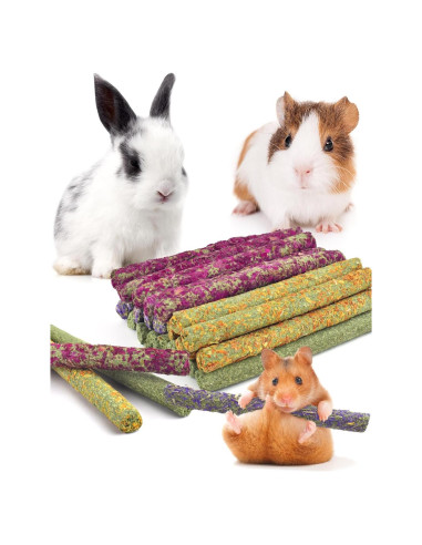 Bissap 22PCS Palitos Masticables para Conejos y Roedores