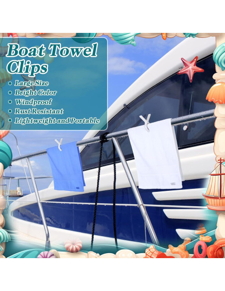 Clips para Toallas de Barco Hushee DUN2982 - 8 Piezas Resistentes