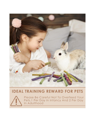 Bissap 22PCS Palitos Masticables para Conejos y Roedores