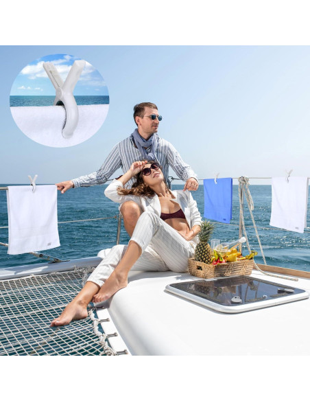 Clips para Toallas de Barco Hushee DUN2982 - 8 Piezas Resistentes