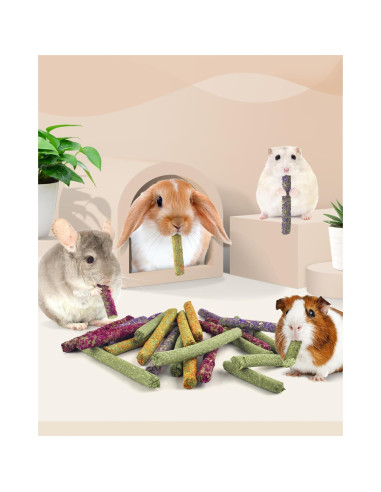 Bissap 22PCS Palitos Masticables para Conejos y Roedores