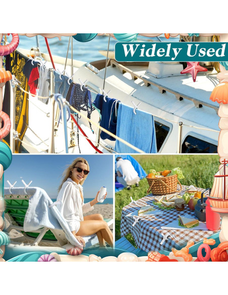 Clips para Toallas de Barco Hushee DUN2982 - 8 Piezas Resistentes