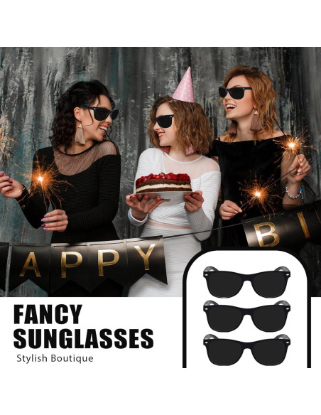 100 Pares de Gafas de Sol Negras Retro para Fiesta Unisex