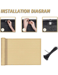 Pantalla de Privacidad para Balcón Love Story 0.91m x 3.05m HDPE 2