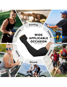 Mangas UV Kinwor para brazos unisex, protección UPF 50+ 2