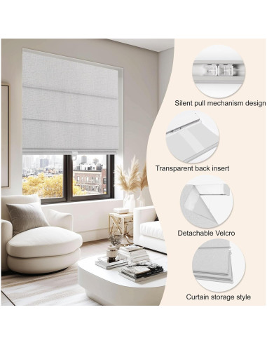 Persianas Romanas Sin Cuerda Doing-X 86x183cm Opacas UV