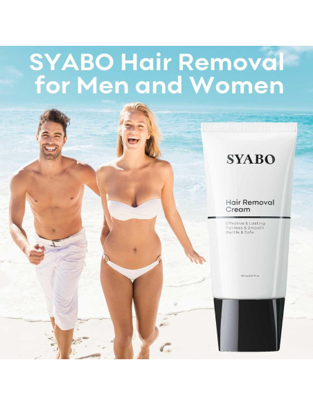 Crema Depilatoria SYABO 150ml x 2 para Piel Sensible - Bikini, Piernas, Axilas