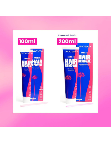 Crema Depilatoria Vegana WooWoo 100 ml - Sin Irritación