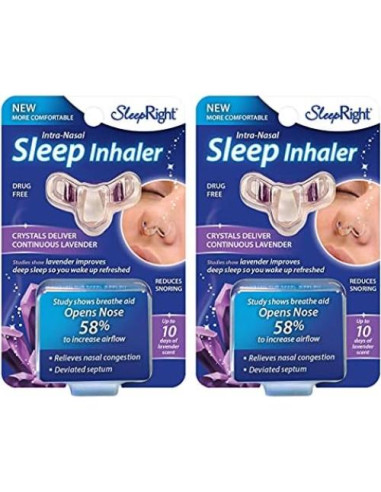 Inhalador Nasal SleepRight con Lavanda - 2 Unidades
