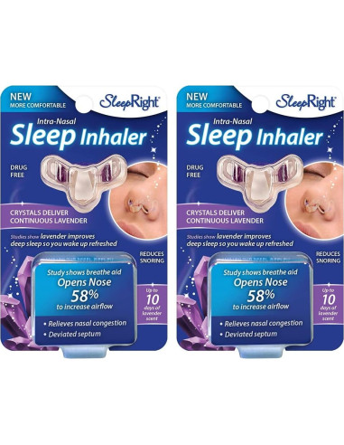 Inhalador Nasal SleepRight con Lavanda - 2 Unidades