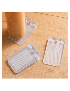 Paquete de 6 cuñas niveladoras ZZRANYE transparentes antideslizantes