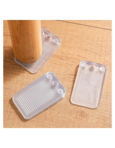 Paquete de 6 cuñas niveladoras ZZRANYE transparentes antideslizantes