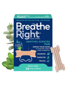 Tiras Nasales Breathe Right Extra Fuerte Mentol 26 Unidades