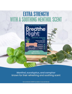 Tiras Nasales Breathe Right Extra Fuerte Mentol 26 Unidades 2