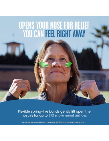 Tiras Nasales Breathe Right Extra Fuerte Mentol 26 Unidades